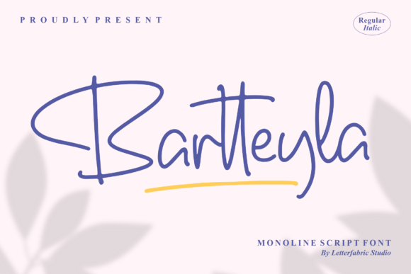 Bartteyla Font: Elevate Your Brand with a Modern Script Typeface