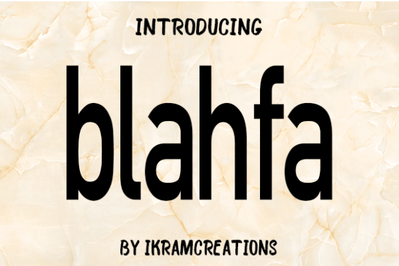 Blahfa: A Natural Handwritten Font for Authentic Branding