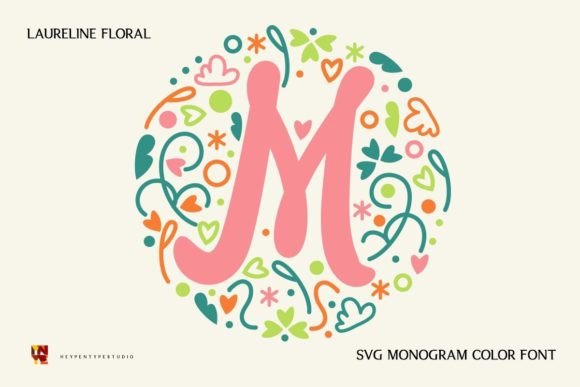 Laureline Floral Monogram: A Typeface for Branding