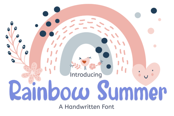 Rainbow Summer: A Playful Handwritten Font for Editorial Design