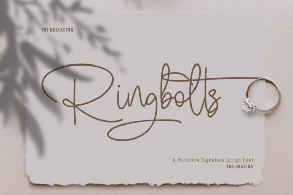 Ringbolts: A Handwritten Font for Modern Editorial Design