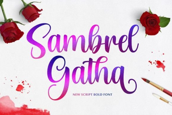 Sambrel Gatha: A Modern Script Font for Web Design